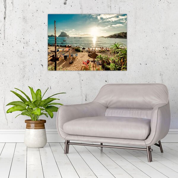 Slika - Plaža s ljudima (70x50 cm)
