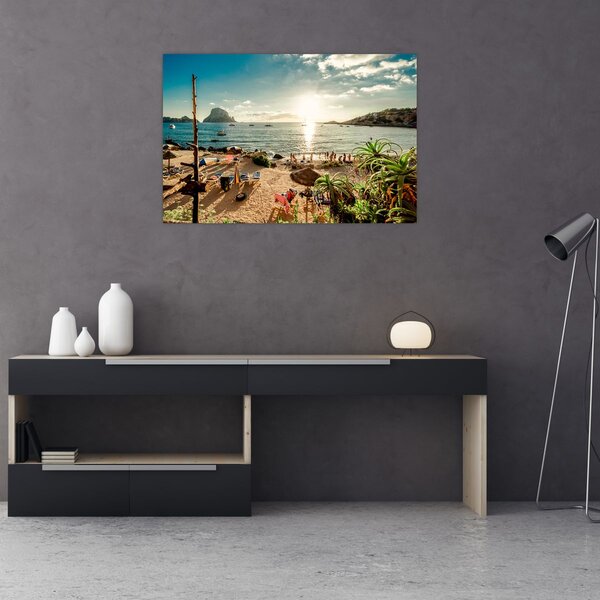 Slika - Plaža s ljudima (90x60 cm)