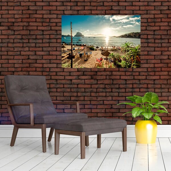 Slika - Plaža s ljudima (90x60 cm)