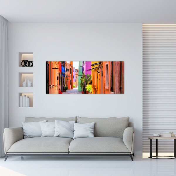 Slika - Šarena kuća u Buranu, Venecija (120x50 cm)