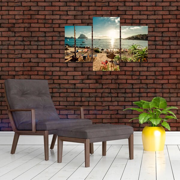 Slika - Plaža s ljudima (90x60 cm)
