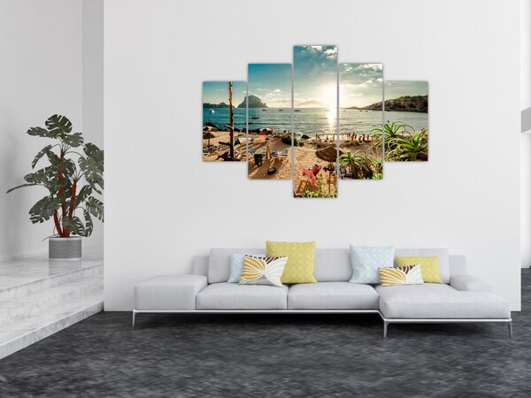 Slika - Plaža s ljudima (150x105 cm)