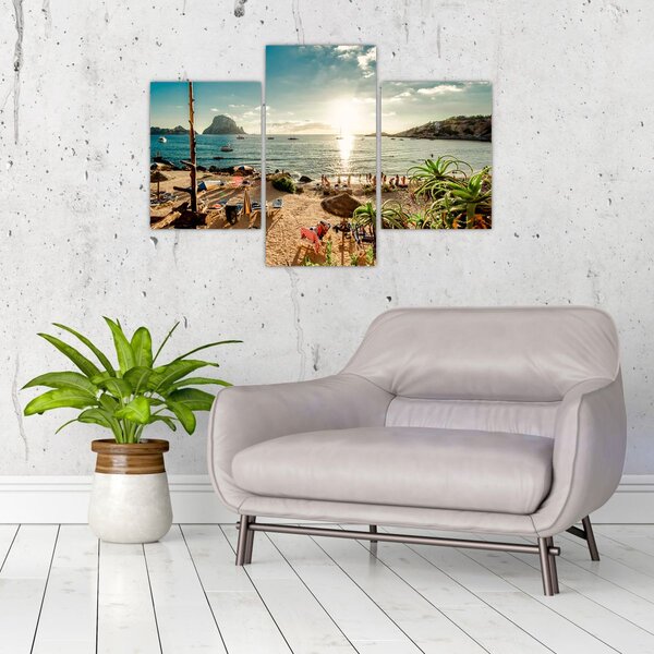 Slika - Plaža s ljudima (90x60 cm)