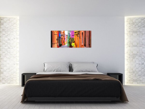 Slika - Šarena kuća u Buranu, Venecija (120x50 cm)