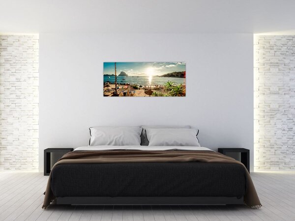 Slika - Plaža s ljudima (120x50 cm)