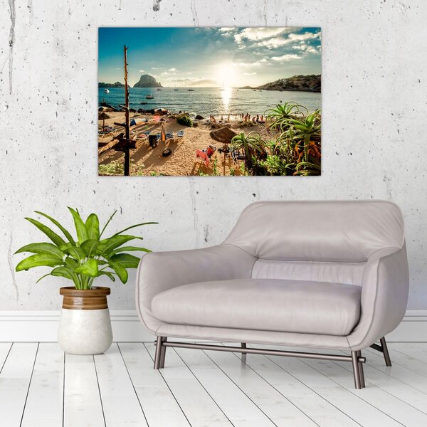 Slika - Plaža s ljudima (90x60 cm)