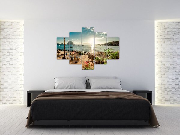 Slika - Plaža s ljudima (150x105 cm)