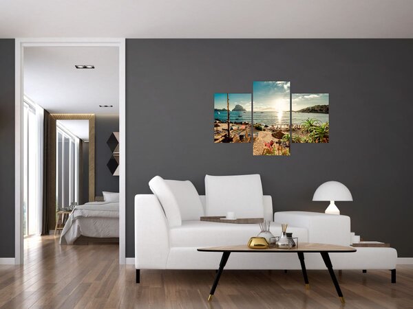 Slika - Plaža s ljudima (90x60 cm)