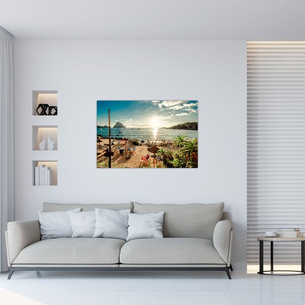 Slika - Plaža s ljudima (90x60 cm)