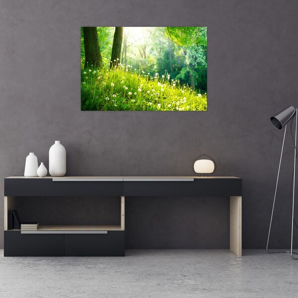 Slika - Čarobna livada puna maslačaka (90x60 cm)