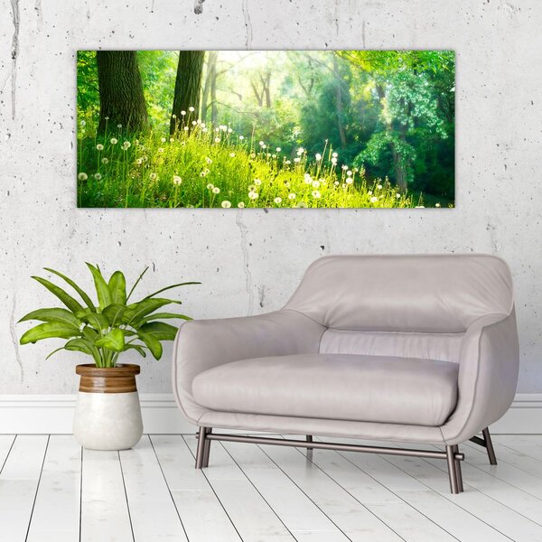 Slika - Čarobna livada puna maslačaka (120x50 cm)