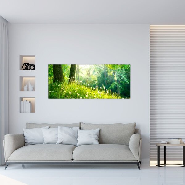 Slika - Čarobna livada puna maslačaka (120x50 cm)