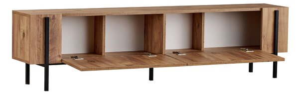 TV stolić ZENORI 180 cm, borovica Atlantic/crna