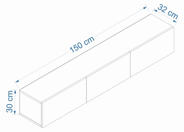 TV stalak NEXIRA 150 cm, bijeli