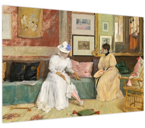 Slika - William Merritt Chase, A Friendly Call, reprodukcije (90x60 cm)