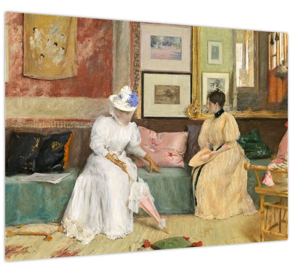 Slika - William Merritt Chase, A Friendly Call, reprodukcije (70x50 cm)