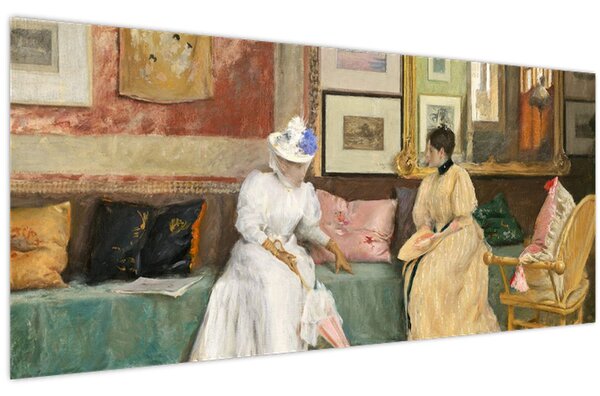 Slika - William Merritt Chase, A Friendly Call, reprodukcije (120x50 cm)