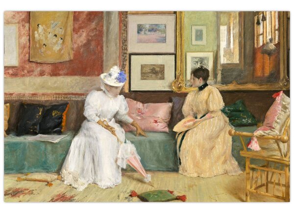 Slika - William Merritt Chase, A Friendly Call, reprodukcije (90x60 cm)