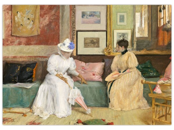 Slika - William Merritt Chase, A Friendly Call, reprodukcije (70x50 cm)
