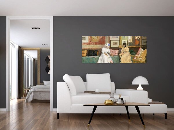 Slika - William Merritt Chase, A Friendly Call, reprodukcije (120x50 cm)