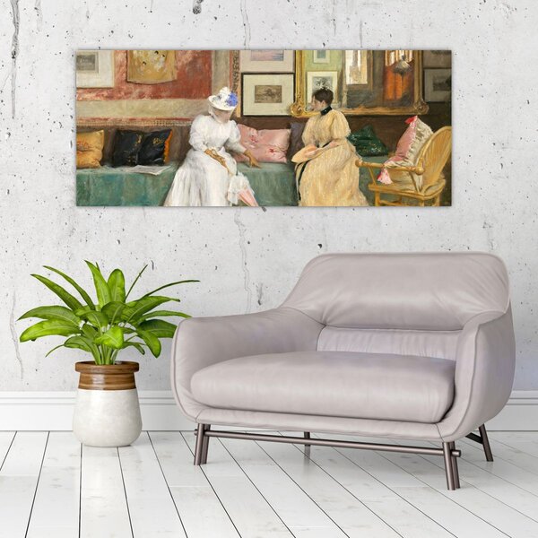 Slika - William Merritt Chase, A Friendly Call, reprodukcije (120x50 cm)