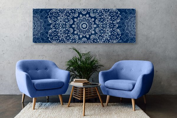Slika plava Mandala s apstraktnim uzorkom