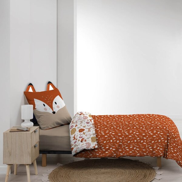 Bijela/boja terakote pamučna dječja posteljina za krevet za jednu osobu 140x200 cm Roxy – douceur d'intérieur