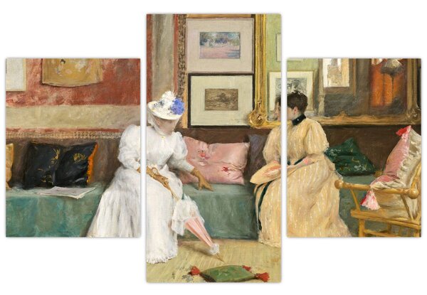 Slika - William Merritt Chase, A Friendly Call, reprodukcije (90x60 cm)