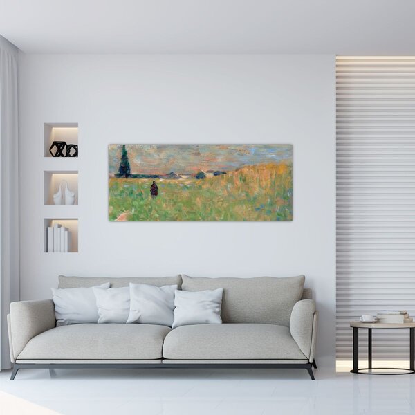 Slika - Georges Seurat, A Summer Landscape, reprodukcije (120x50 cm)