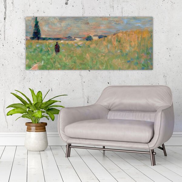 Slika - Georges Seurat, A Summer Landscape, reprodukcije (120x50 cm)