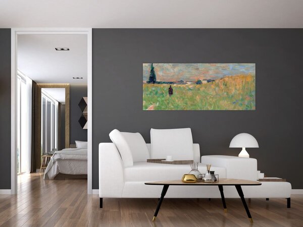 Slika - Georges Seurat, A Summer Landscape, reprodukcije (120x50 cm)