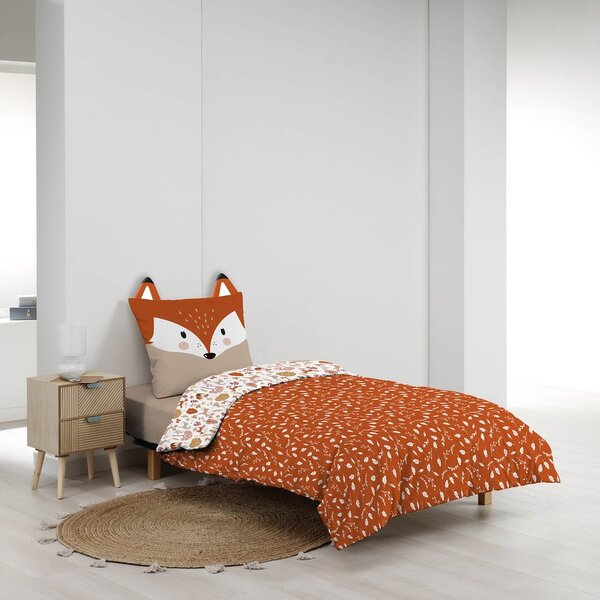 Bijela/boja terakote pamučna dječja posteljina za krevet za jednu osobu 140x200 cm Roxy – douceur d'intérieur