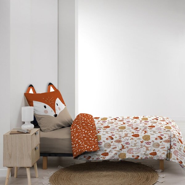 Bijela/boja terakote pamučna dječja posteljina za krevet za jednu osobu 140x200 cm Roxy – douceur d'intérieur