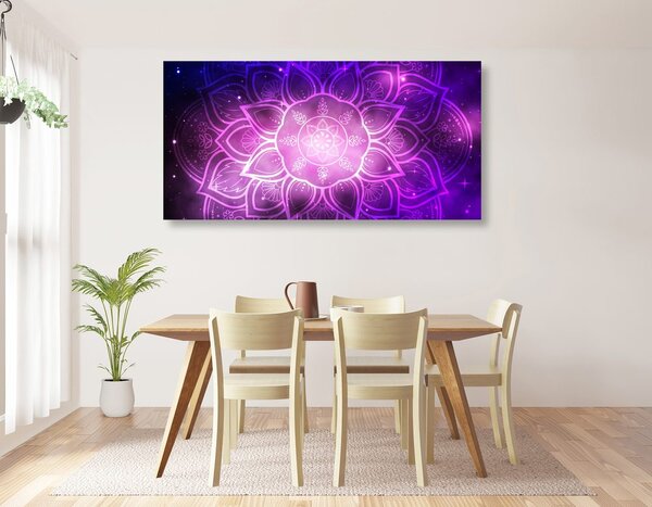 Slika Mandala s pozadinom galaksije