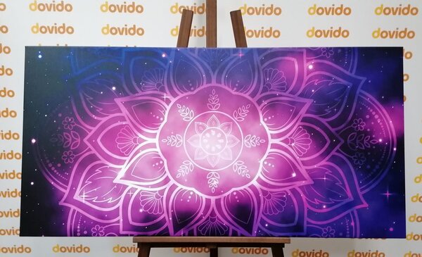 Slika Mandala s pozadinom galaksije