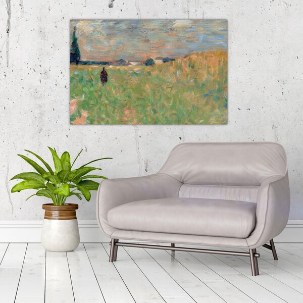 Slika - Georges Seurat, A Summer Landscape, reprodukcije (90x60 cm)
