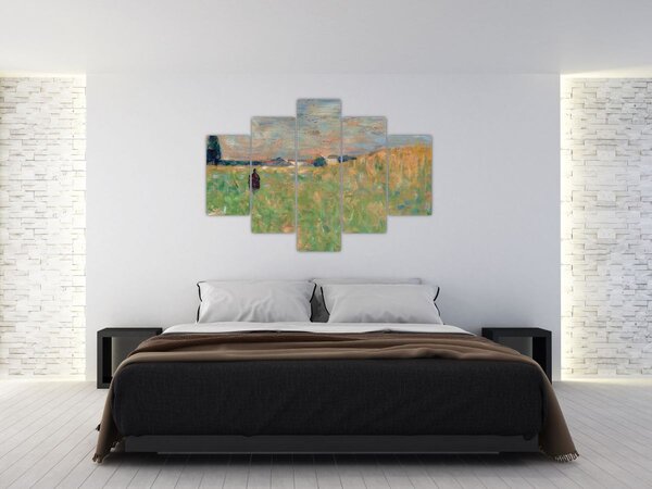 Slika - Georges Seurat, A Summer Landscape, reprodukcije (150x105 cm)