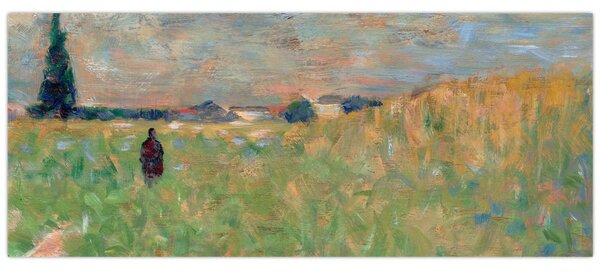 Slika - Georges Seurat, A Summer Landscape, reprodukcije (120x50 cm)