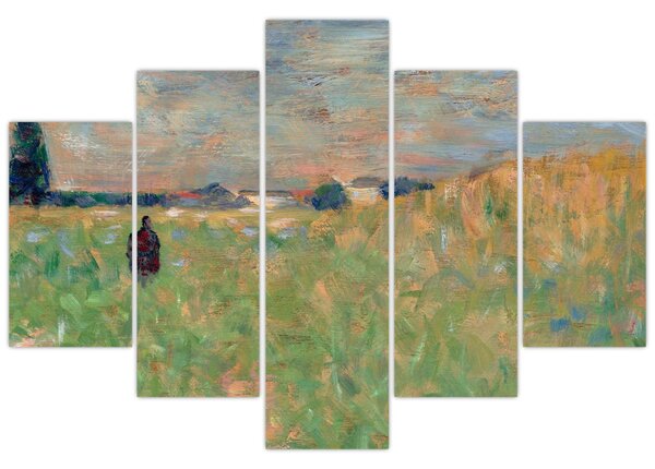 Slika - Georges Seurat, A Summer Landscape, reprodukcije (150x105 cm)