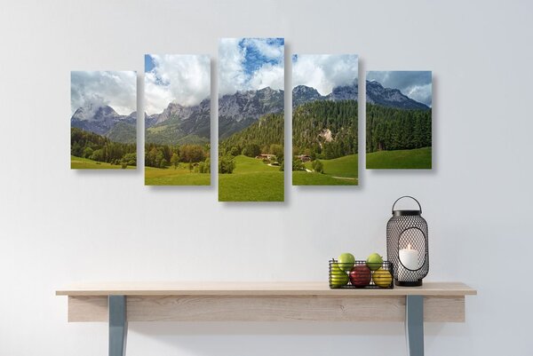 5-dijelna slika slikovita Austrija