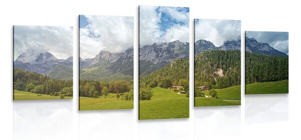 5-dijelna slika slikovita Austrija