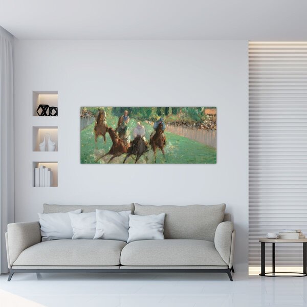 Slika - Edouard Manet, At the Races, reprodukcije (120x50 cm)