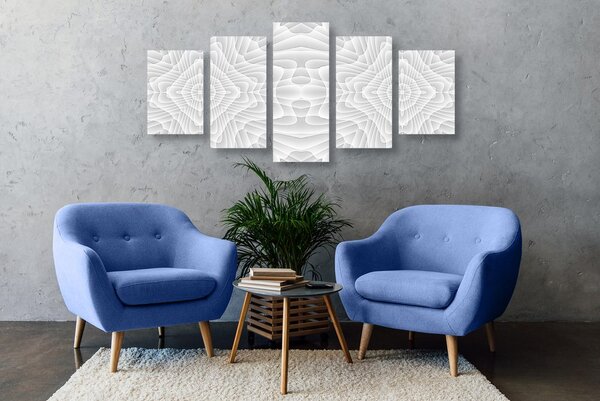 5-dijelna slika s kaleidoskopskim uzorkom