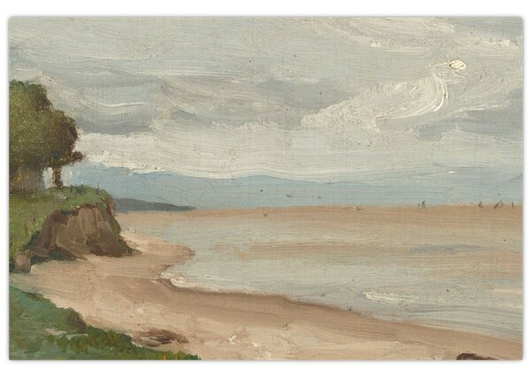 Slika - Jean-Baptiste-Camille Corot, Beach Near Etretat, reprodukcije (90x60 cm)