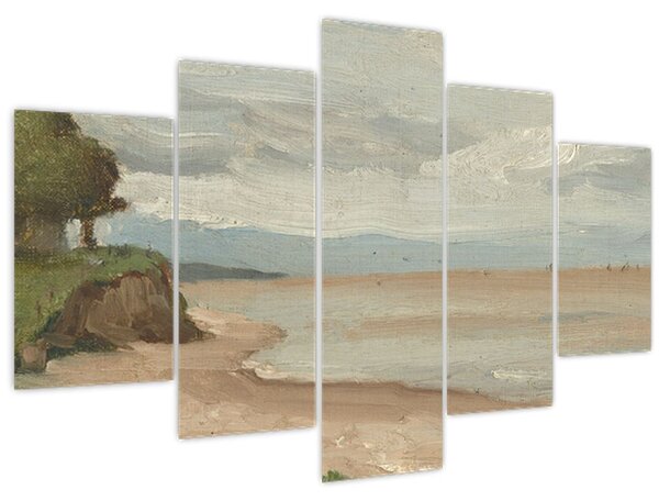 Slika - Jean-Baptiste-Camille Corot, Beach Near Etretat, reprodukcije (150x105 cm)