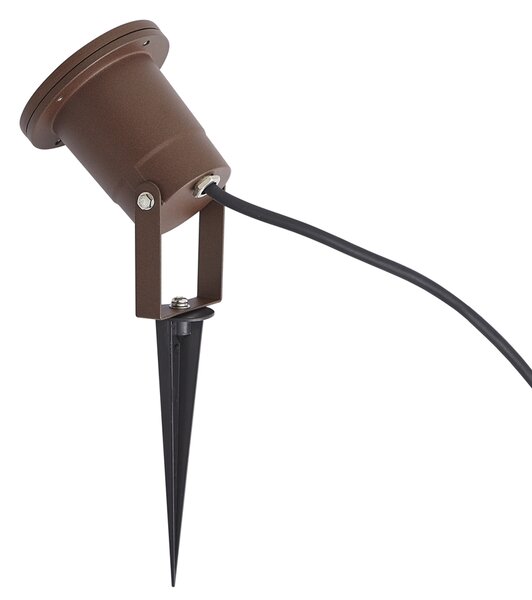 Moderna vrtna reflektorska svjetiljka hrđavo smeđa uklj. kabel i utikač 204 cm IP65 - Basic