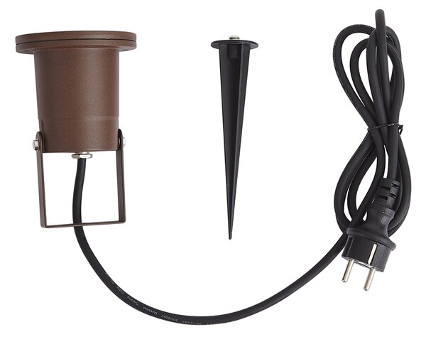 Moderna vrtna reflektorska svjetiljka hrđavo smeđa uklj. kabel i utikač 204 cm IP65 - Basic