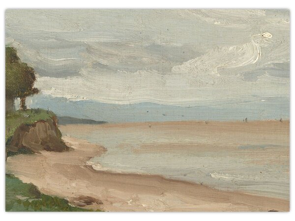 Slika - Jean-Baptiste-Camille Corot, Beach Near Etretat, reprodukcije (70x50 cm)