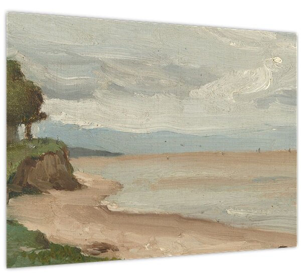 Slika - Jean-Baptiste-Camille Corot, Beach Near Etretat, reprodukcije (70x50 cm)