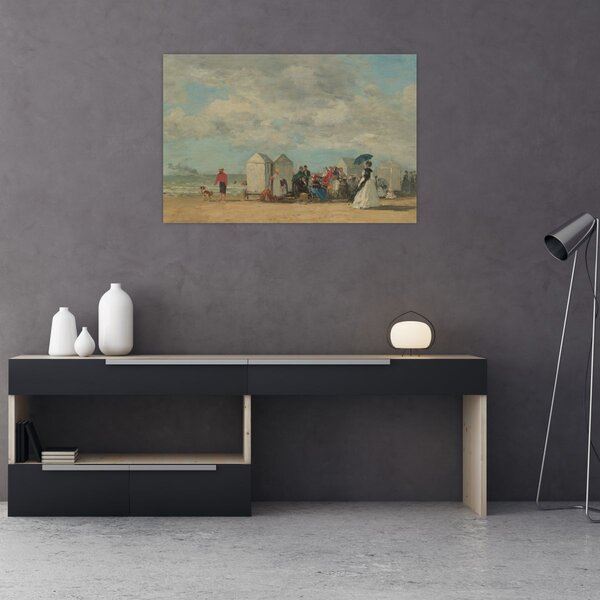 Slika - Eugène Boudin, Beach Scene, reprodukcije (90x60 cm)